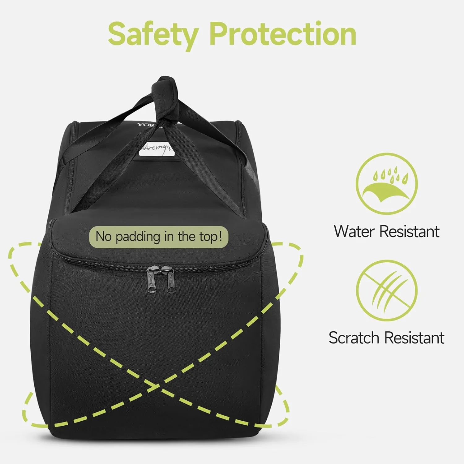 YOREPEK Infant Car Seat Travel Bag Compatible with Nuna Pipa Car Seat and Base, Fits for Doona Car Seat without Base, Padded Carseat Cover for Airplane Travel, Car Seat Bags for Air Travel, All Black