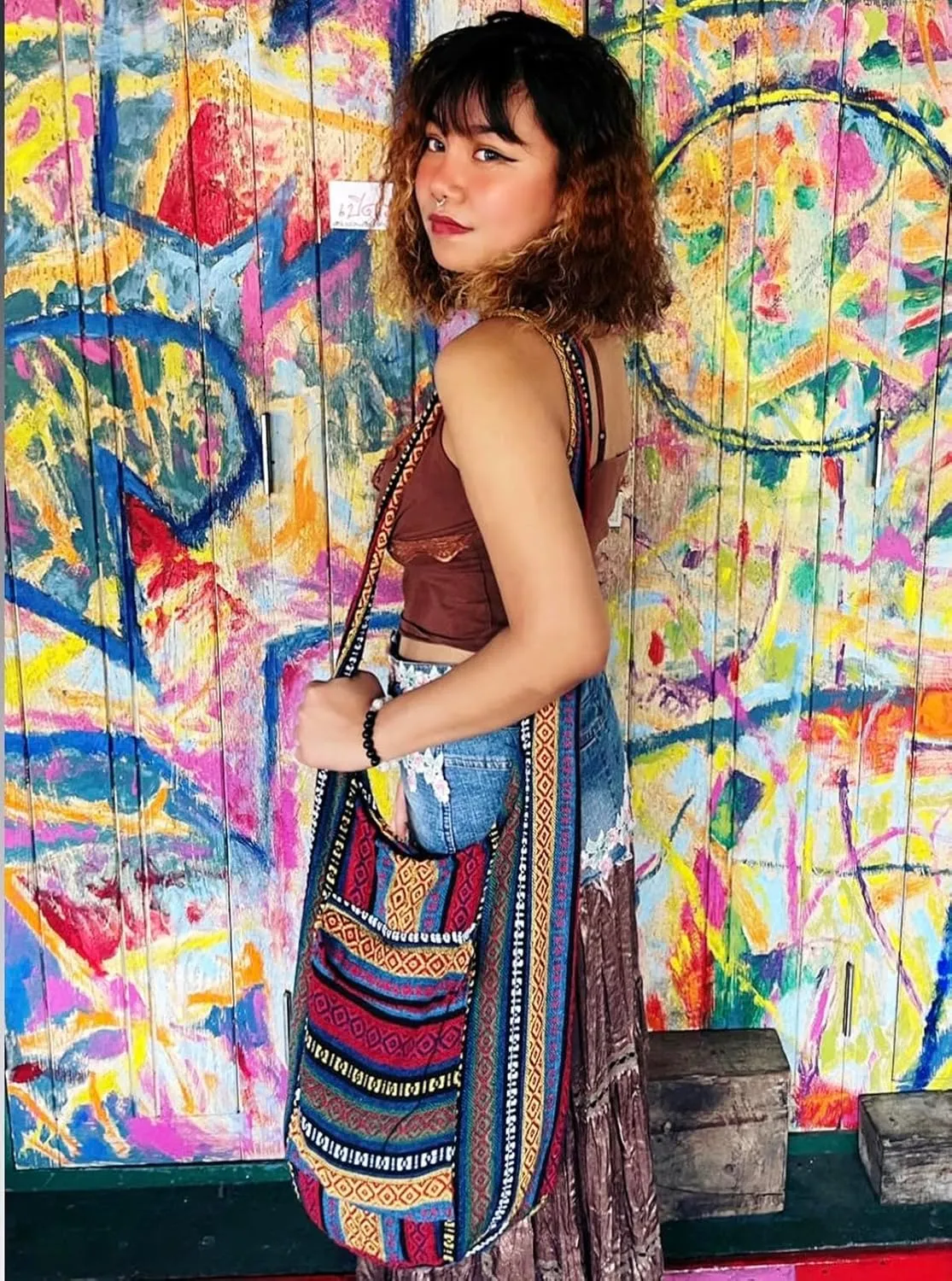 Your Cozy Crossbody Handbag Boho Handmade Cotton Bag For Unisex
