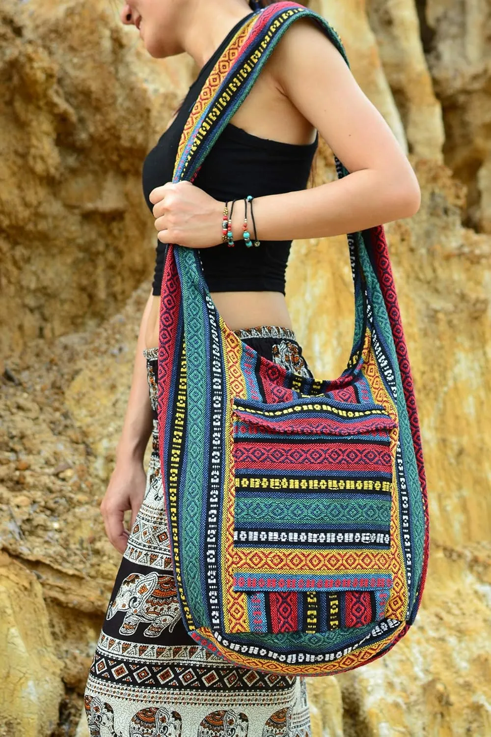 Your Cozy Crossbody Handbag Boho Handmade Cotton Bag For Unisex