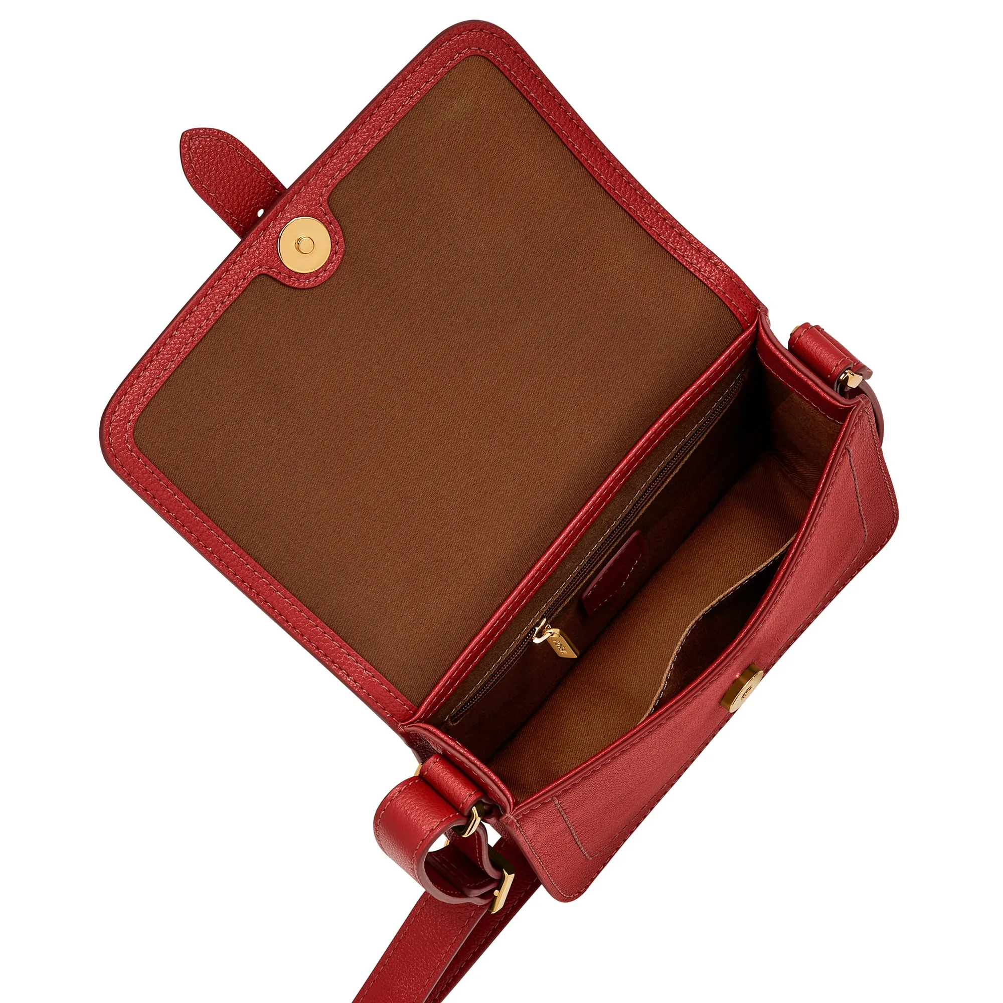 Zoey Leather Medium Flap Crossbody Bag